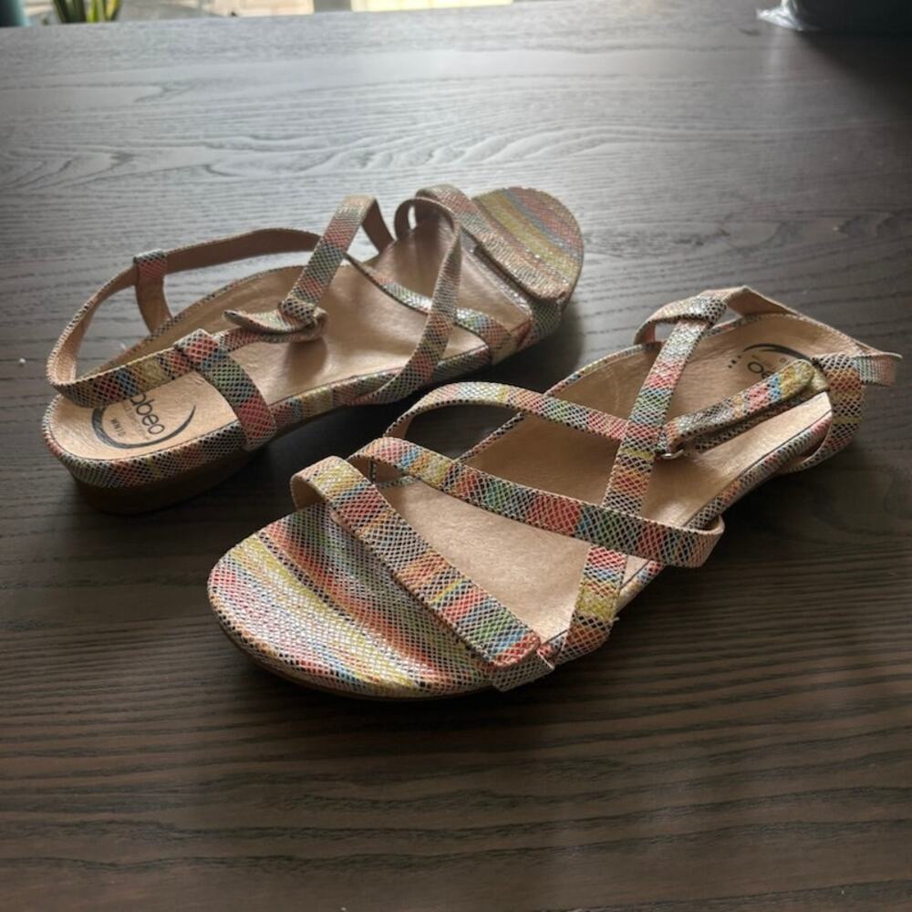 Abeo Biosystem Samantha Rainbow Slingback Strappy Orthotic Sandals Womens 10